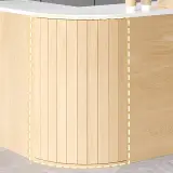 Light Wood Curved Cafe Reception Desk - Maoters thumbnail 5