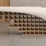 Sculptural Reception Desk with Soft Curve - Maoters thumbnail 6