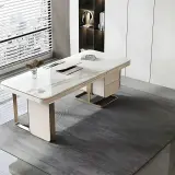 Light Luxury Stone Top Executive Desk - Maoters thumbnail 1