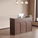 Vintage-Style Arched Decorative Reception Desk - Maoters thumbnail 1