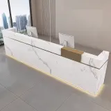 Elegant Linear Office Reception Desk - Maoters thumbnail 1