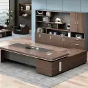 L Shaped Desk with Cabinet Storage – Maoters thumbnail 1
