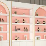 Arched Makeup Display Cabinet with Shelving Unit thumbnail 10