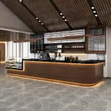 Modern Café Wood Reception Desk - Maoters thumbnail 2