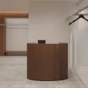 Round Wooden Reception Desk for Boutiques - Maoters thumbnail 1