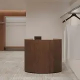Round Wooden Reception Desk for Boutiques - Maoters thumbnail 1