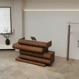 Stacked Timber Reception Desk for Boutiques - Maoters thumbnail 4