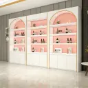 Arched Makeup Display Cabinet with Shelving Unit thumbnail 2