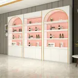 Arched Makeup Display Cabinet with Shelving Unit thumbnail 2