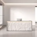 Stone Texture Reception Desk for Offices - Maoters thumbnail 1