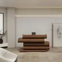 Stacked Timber Reception Desk for Boutiques - Maoters thumbnail 2