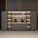 Dark Tone Workspace Display Office Cabinet - Maoters thumbnail 2