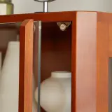 Retro Glass Display Cabinet for Living Room thumbnail 8