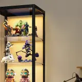 Dustproof Glass Showcase with Lock for Home thumbnail 11