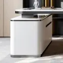 Modern Affordable Luxury L-Shaped Sintered Stone Desk - Maoters thumbnail 8