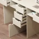 Vintage Cream Marble Nail Desk with Storage thumbnail 8