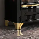Modern White Glass Wine Cabinet with Lock thumbnail 9