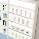 Minimalist Glossy Skincare Display Showcase thumbnail 12