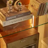 Retro Glass Display Cabinet for Living Room thumbnail 10