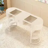 Japanese Style Cream Marble Nail Desk thumbnail 2