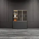 Stylish Office Storage Cabinet Bookcase Divider thumbnail 1