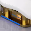 Electric Gold Stainless Steel Bed for Massage & Tattoo thumbnail 7