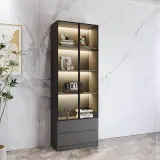 Bookcase with Glass Doors for Display Storage thumbnail 2