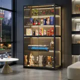 Dustproof Glass Showcase with Lock for Home thumbnail 2