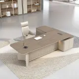 Modern Luxury Executive Desk High Gloss Painted Office thumbnail 2