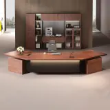 Spacious Office Hexagon LED Executive Desk - Maoters thumbnail 2