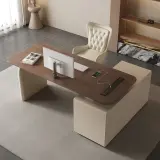 Minimal Home Office Wood Manager Desk - Maoters thumbnail 2