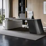 Modern Affordable Luxury L-Shaped Sintered Stone Desk - Maoters thumbnail 3