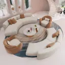 Curved Reception Sofa for Beauty Salon thumbnail 2