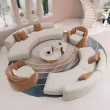 Curved Reception Sofa for Beauty Salon thumbnail 2
