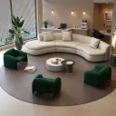 Modern Luxury Curved Reception Sofa - Maoters thumbnail 2