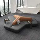 Durable Leather Sofa with Comfortable Seating thumbnail 3