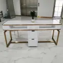 Modern Marble Manicure Desk with Vacuum Drawers thumbnail 3