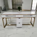 Modern Marble Manicure Desk with Vacuum Drawers thumbnail 3