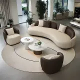 Modern Minimalist Curved Sofa for Hospitality thumbnail 2