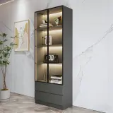 Bookcase with Glass Doors for Display Storage thumbnail 3