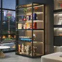 Dustproof Glass Showcase with Lock for Home thumbnail 3