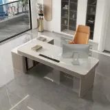Modern Office Stone Executive Desk - Maoters thumbnail 2
