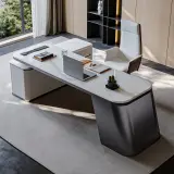 Modern Affordable Luxury L-Shaped Sintered Stone Desk - Maoters thumbnail 4