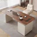 Retro Corner Desk Modern Light Luxury Desk - Maoters thumbnail 3