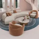 Curved Reception Sofa for Beauty Salon thumbnail 3