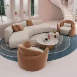 Curved Reception Sofa for Beauty Salon thumbnail 3