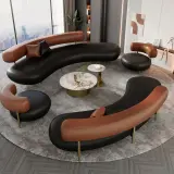 Light Luxury Curved Sofa - Maoters thumbnail 3
