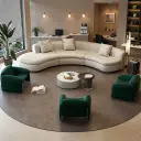 Modern Luxury Curved Reception Sofa - Maoters thumbnail 4