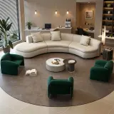 Modern Luxury Curved Reception Sofa - Maoters thumbnail 4
