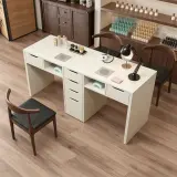 Vintage Cream Marble Nail Desk with Storage thumbnail 3
